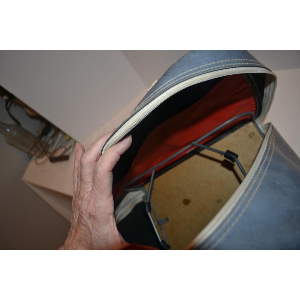 Vintage Bowling Bag Rocking Retro Mod Blue - Picture 6 of 6